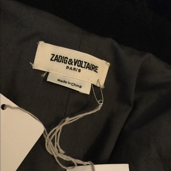 Zadig & Voltaire miles leo faux fur peacoat NWT - Picture 6 of 8